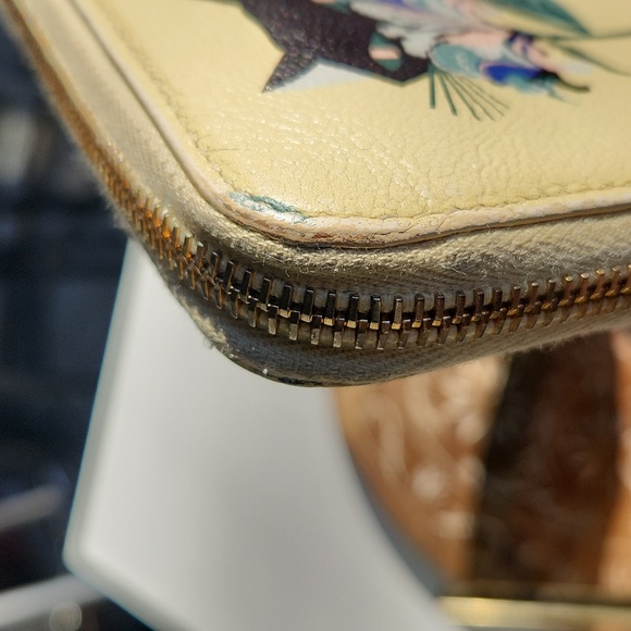 RARE Miu Miu Long Zip Wallet - Madras Print - Yellow with Black Cats - Picture 15 of 16